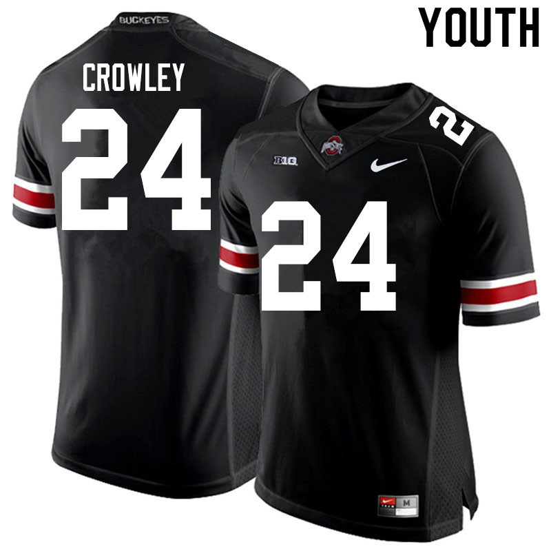 Youth #24 Marcus Crowley Ohio State Buckeyes College Football Jerseys Sale-Black